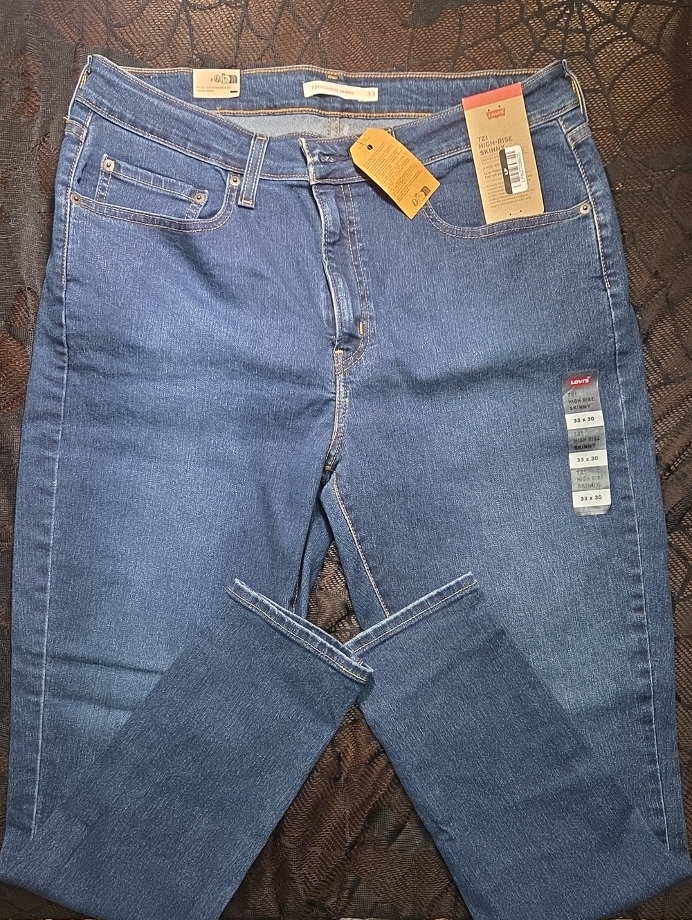 Levi's 721 High-Rise Dark Blue Skinny Jeans 33x30